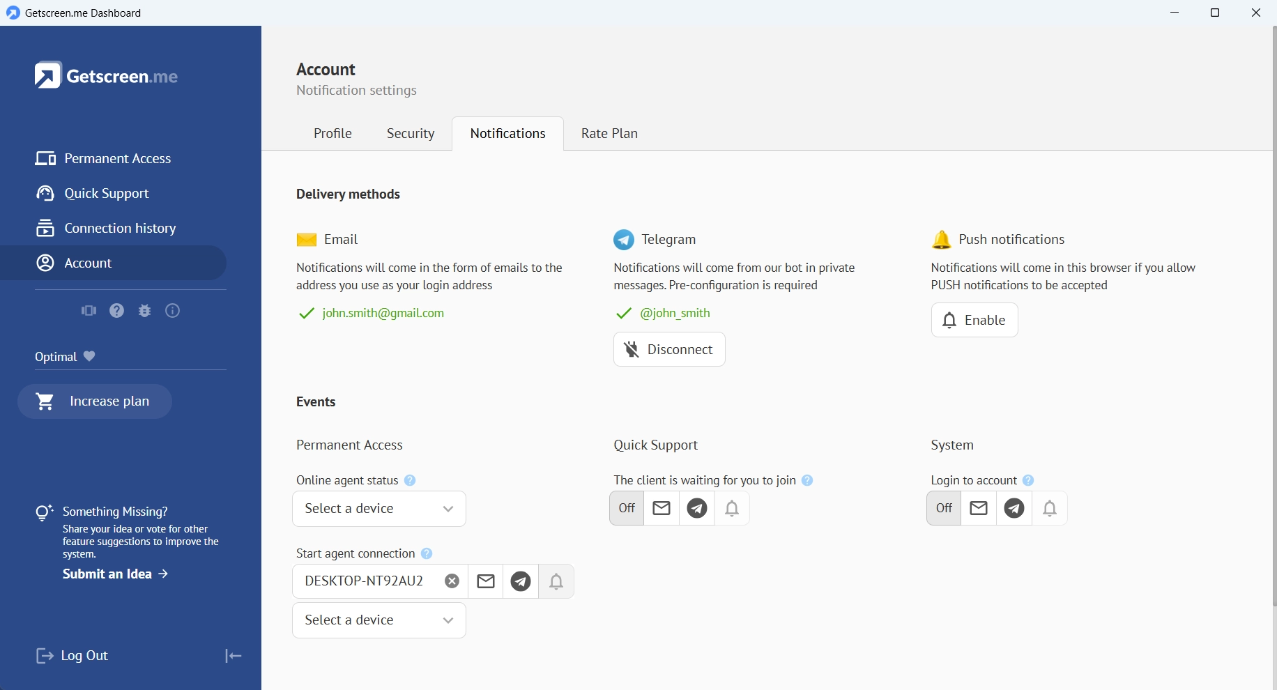Notification Settings