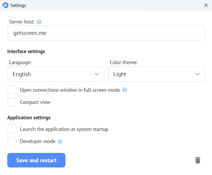 Application Settings